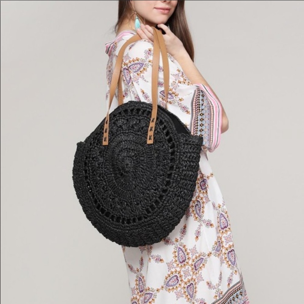 Straw beach bag, purse.  NWOT